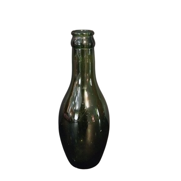 Vintage Green Glass Bottle Vase - Picture 4 of 6